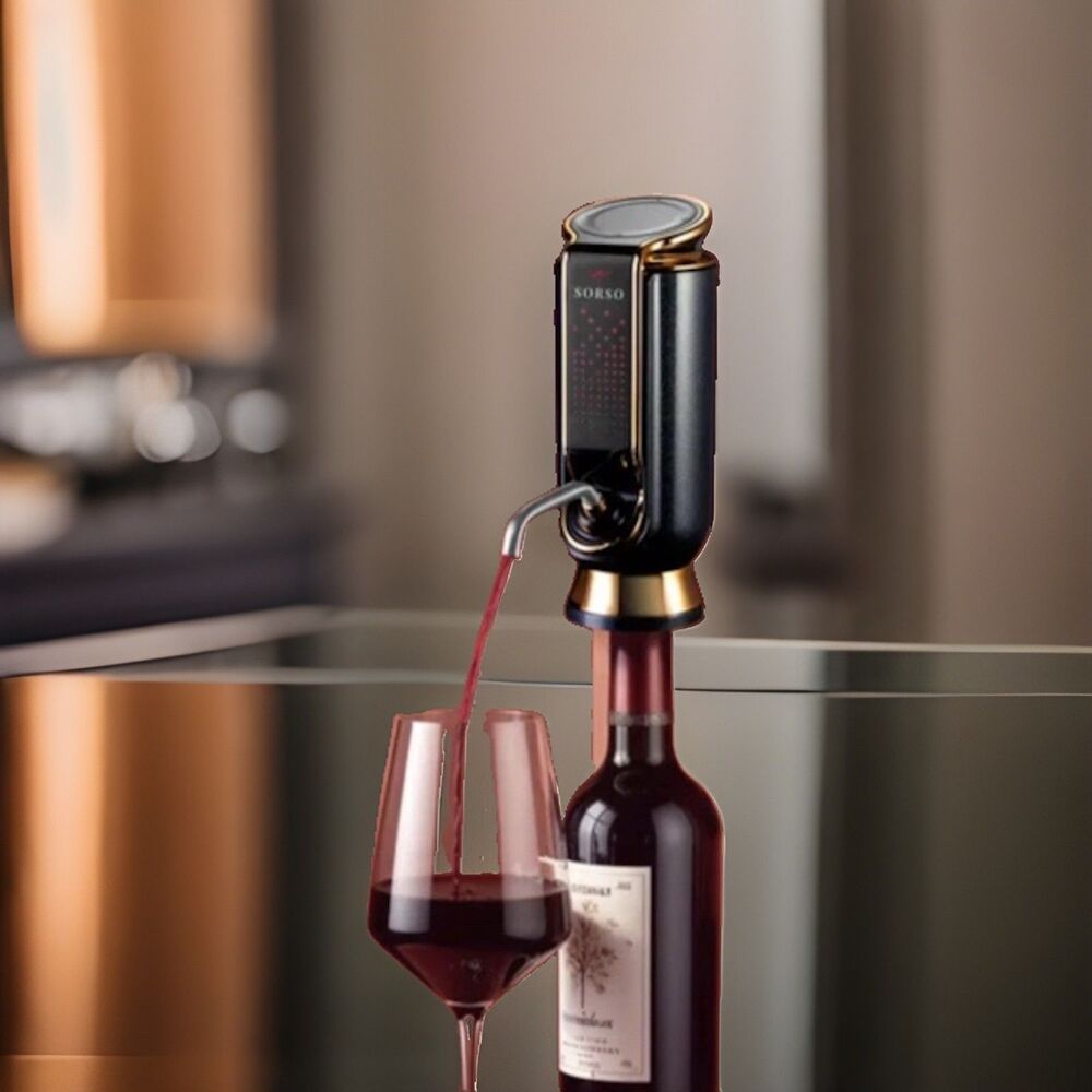 Sorso Electric Wine Aerator, Dispenser, & Preserver 2-Pack Set